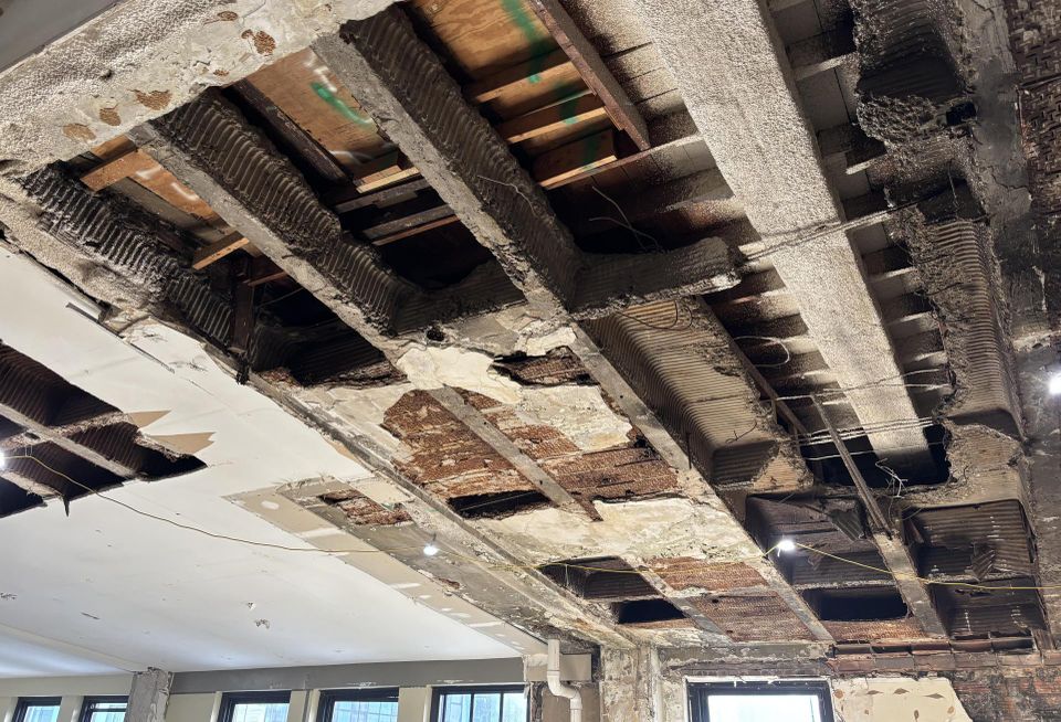 Exposed ceiling at 65 E. Wacker.