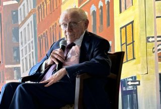 Larry Silverstein speaks with reporters