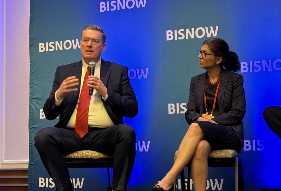 State of Massachusetts' Ed Augustus and CV Properties' Canan Safar.
