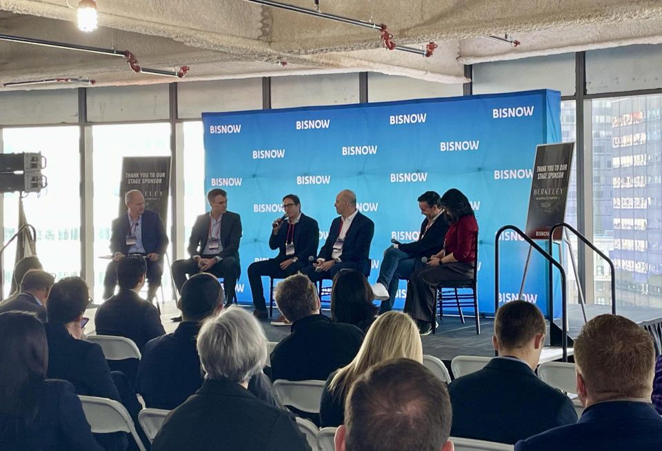 Cambridge Savings Bank's Ian Brandon, Taurus Investment Holdings' Bill Garey, Boston Realty Advisors & The Broadway Company, LLC's Principal Jason Weissman, Invesco's Joshua Siegel, Marcus Partners' Levi Reilly and Ares Management's Min Zhou.