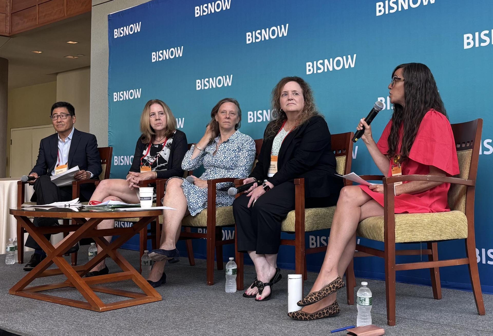 MKA Architecture's Michael Kim, 2Life Communities' Lizbeth Heyer, Community Builders' Patricia Belden, USI Insurance's Abigail Kilgore and Nixon Peabody's Jennifer Schultz.