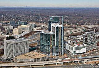 Construction on Capital One Center in Tysons