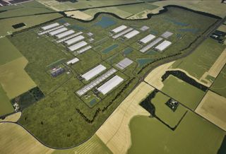 Rendering of Meta's planned data center campus in Lebanon, Indiana.