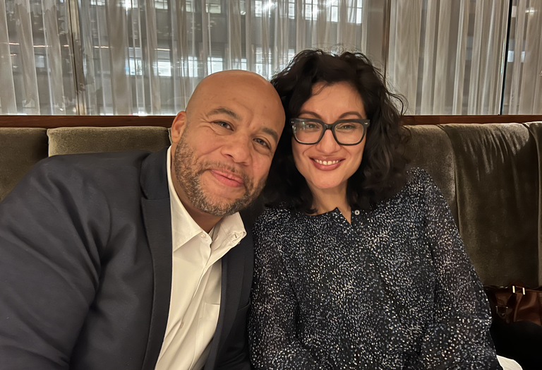 Jamil Lacourt and his wife.