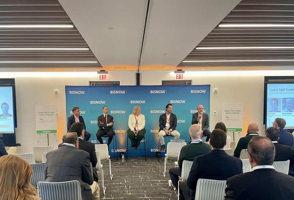 JLL's Sam Crossan, Cabot, Cabot & Forbes' Daniel Nagler, Wise Construction's Kerrie Julian, King Street Properties' Xave Jacoby and Longfellow's Kenneth Nolan.