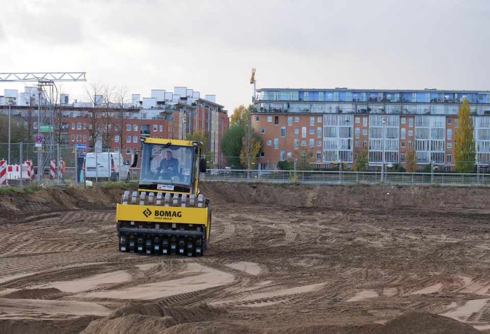 man in a bulldozer