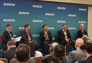 Goulston & Storrs' Jason Dunn, RMR Group's Adam Portnoy, National Development's Brian Kavoogian, Lupoli Cos.' Sal Lupoli and Newmark's Robert Griffin Jr.