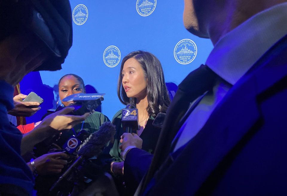 Mayor Michelle Wu at the State of the City event on Wednesday.