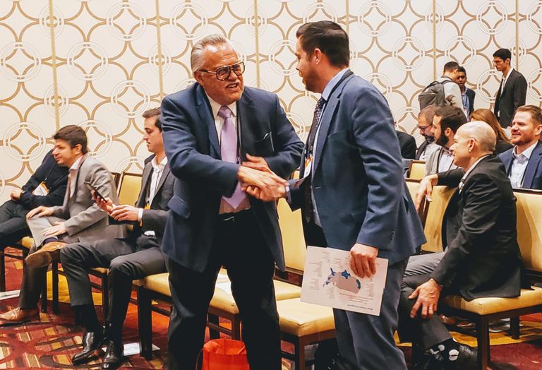 Attendees network at Bisnow's Greater Los Angeles Capital Markets & Real Estate Finance event at the JW Marriott in downtown Los Angeles