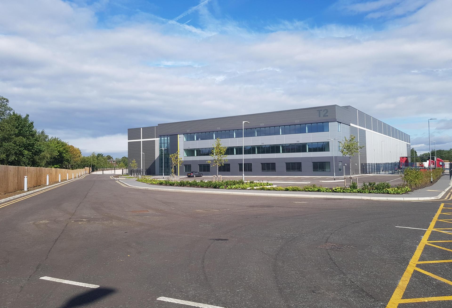 Developed by Harbert European Real Estate Fund III, Trafford Point is located on Ashburton Road West, close to J10 of the M60 motorway