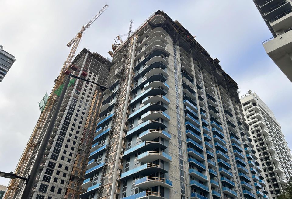 Building, Highrise being built in Miami, building construciton