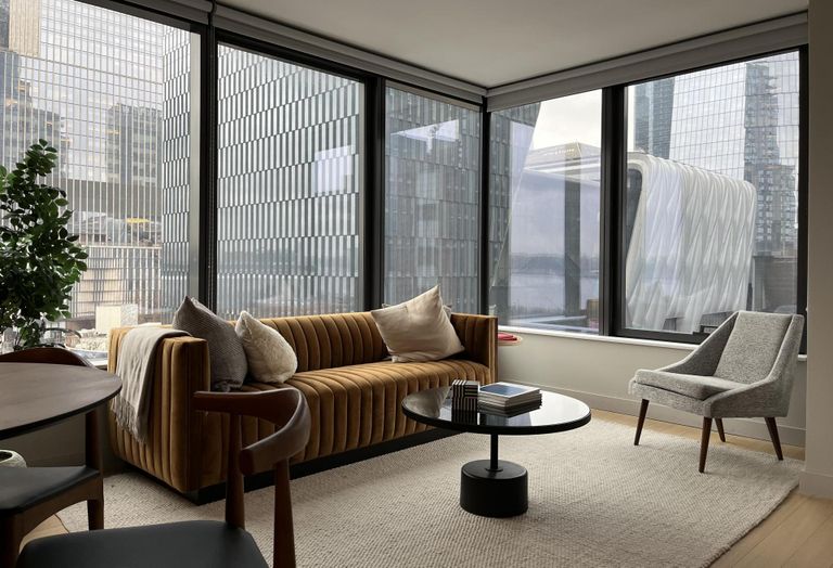 The living room in one of 3eleven's one bedroom apartments.