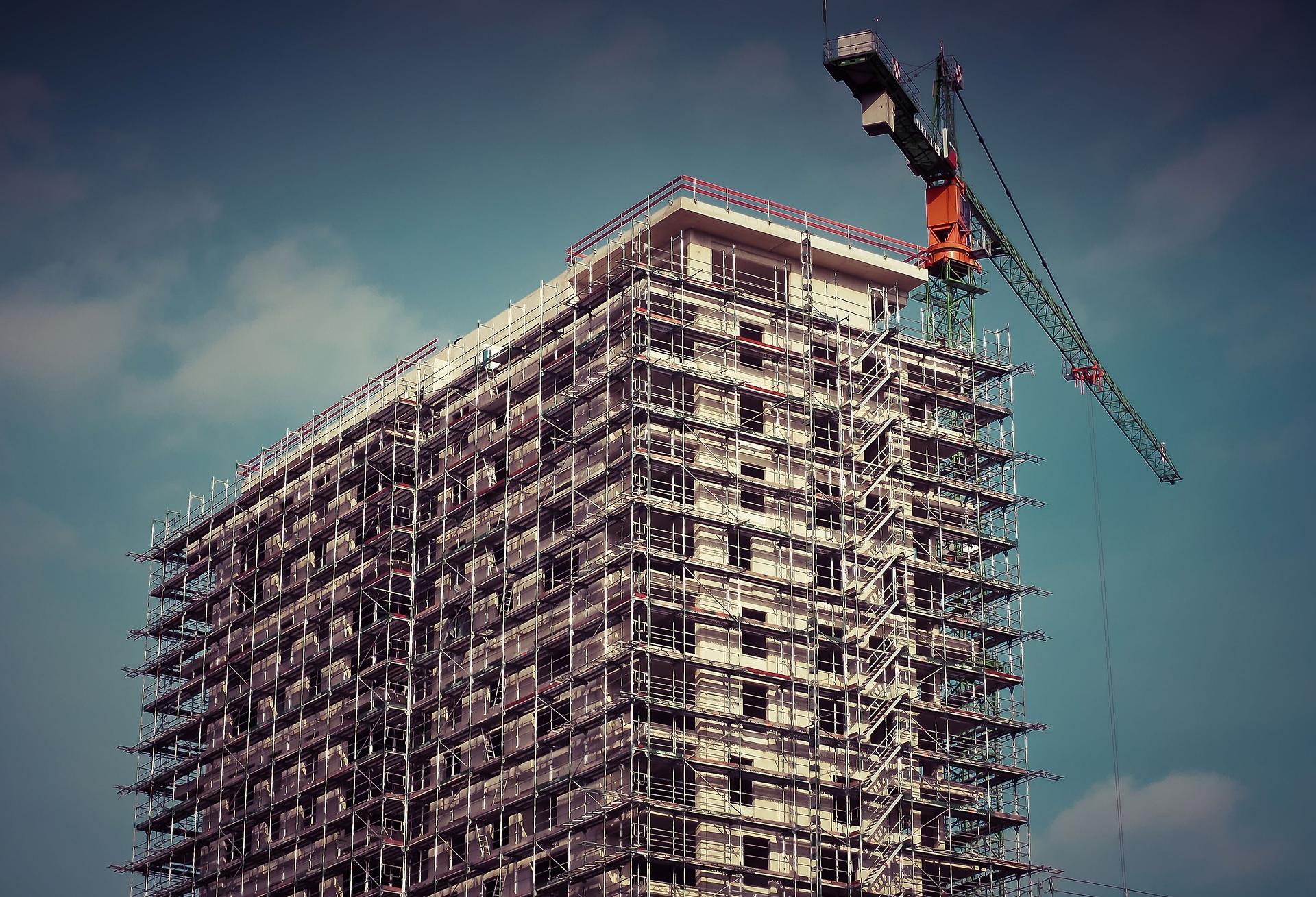 Construction Site Crane Multistory Construction Stock Image For Illustration Purposes