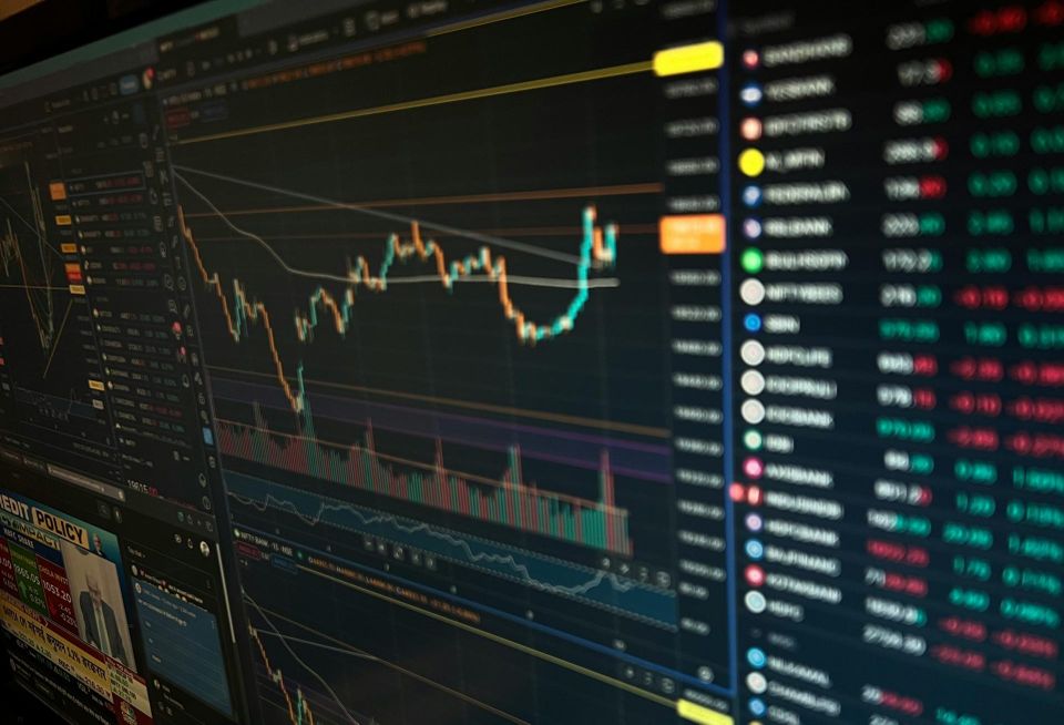 Stock ticker Screen stock chart candlestick
