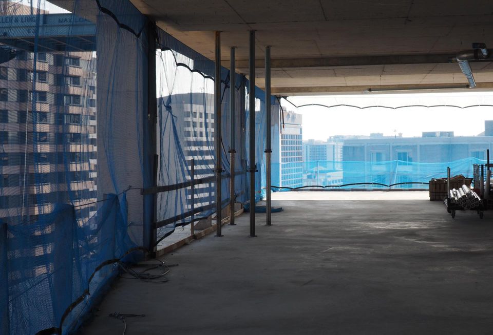 A view from the ninth floor of one of the buildings in Amazon's HQ2 Met Park development.