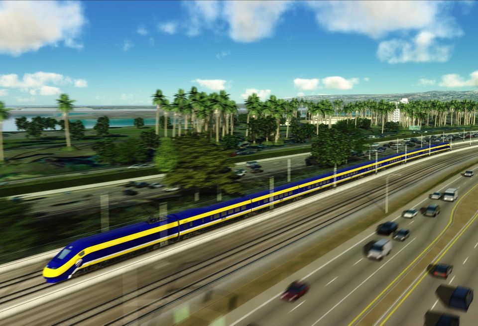 Rendering of California's high speed rail