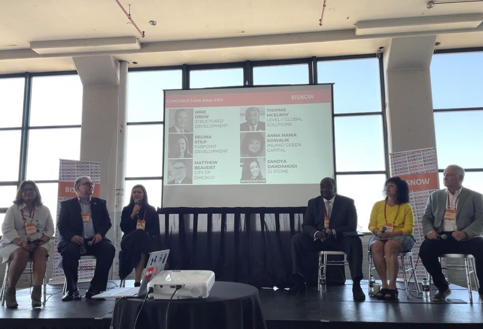 GI Stone's Sandya Dandamudi, City of Chicago, Dept. of Buildings' Matthew Beaudet, Farpoint Development's Regina Stilp, Level-1 Global Solutions' Thomas McElroy, Inland Green Capital's Anna Maria Kowalik, Structured Development's J. Michael Drew