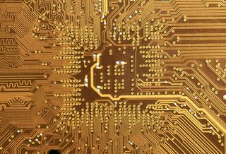 Circuit board gold AI artificial intelligence 