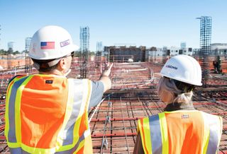 Construction Workers at construction site