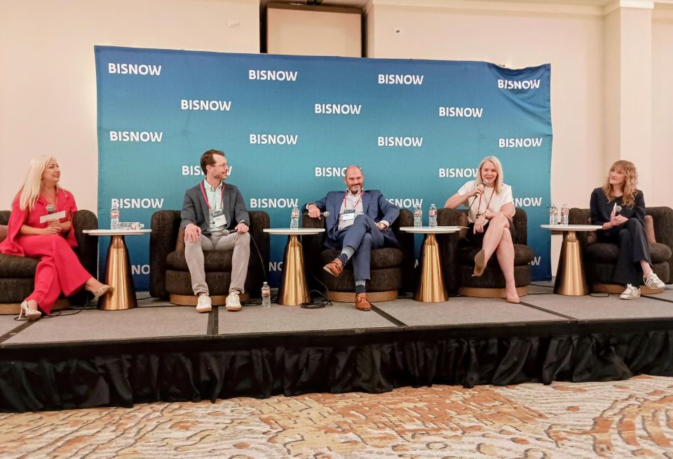 Panelists at Bisnow's Future of DFW Office event.