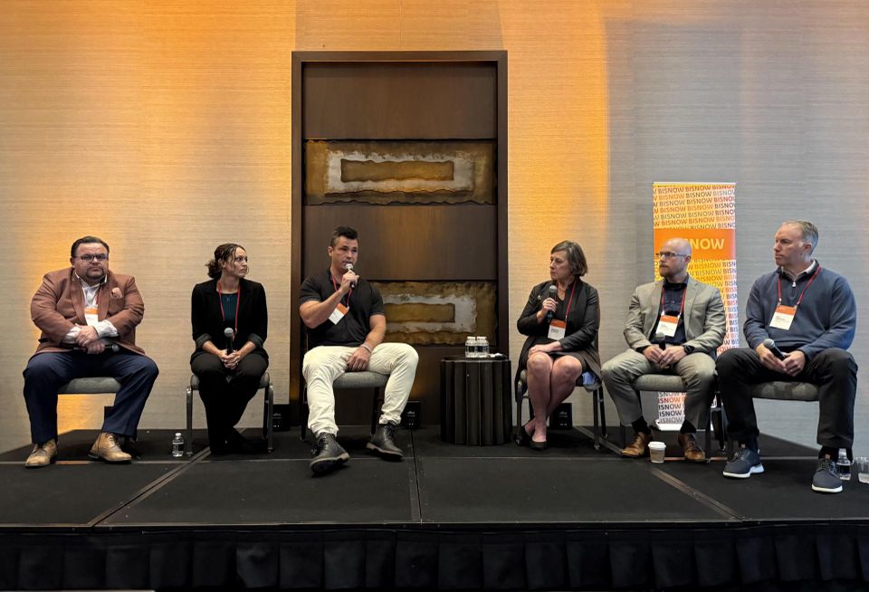 Worcester Housing Authority's Alex Corrales, VHB's Brittany Gesner, V10 Development's Ricky Beliveau, Bowditch's Samantha McDonald, HFA - Architecture + Engineering's Aksel Solberg and Tremont Development Partners' Rich Mazzocchi.
