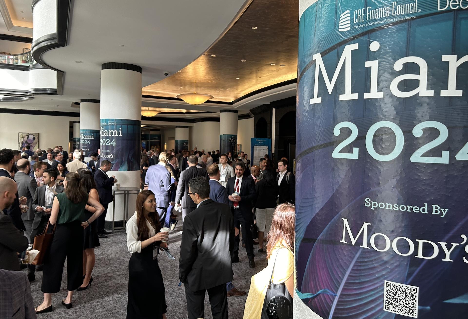 Attendees At The Commercial Real Estate Finance Council's Biannual Summit Said Distressed Asset Sales Would Be A Dominant Theme In 2024. CREFC Miami 2024 Summit Loews Miami Beach Jan 8 2024