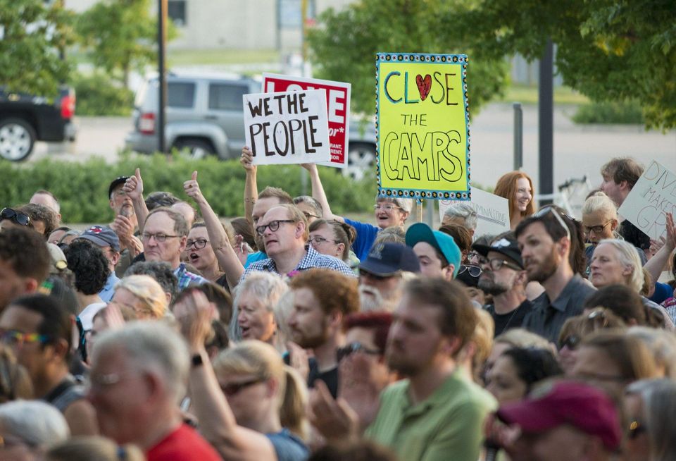 Protest calling for the closing of ICE detention facilities