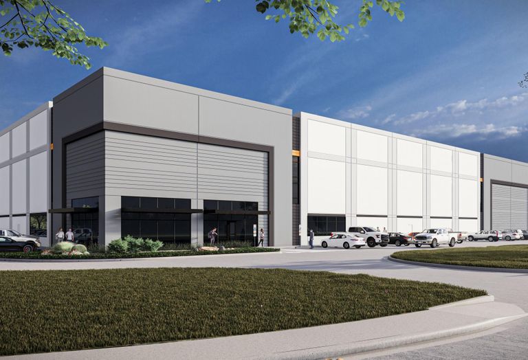 Rendering of industrial building.
