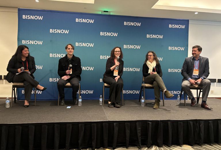 AHA Consulting Engineers' Jill O'Connell, Ellenzweig's Peter Herman, State of Massachusetts' Sarah Felton, Tufts University's Ruth Bennett and American Campus Communities' Jason Wills.