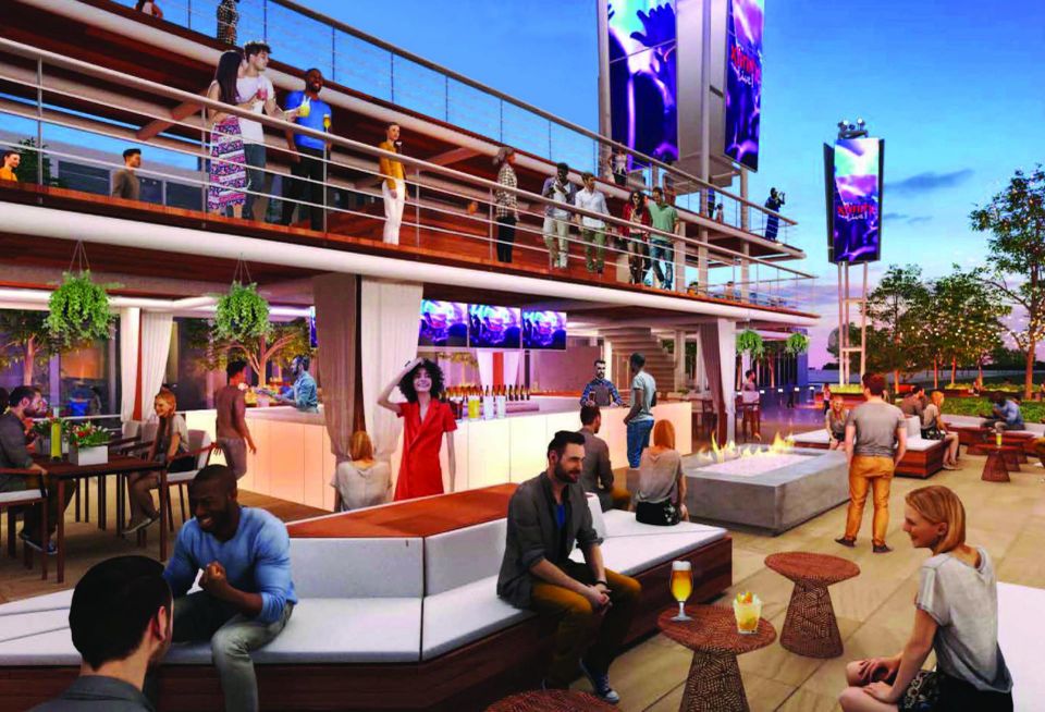 An initial rendering of the $12M update to Xfinity Live set to complete by 2026.