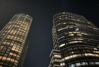 Century City Los Angeles office towers nighttime 