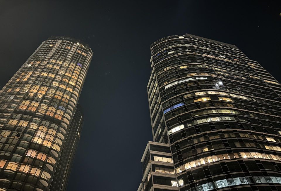 Century City Los Angeles office towers nighttime
