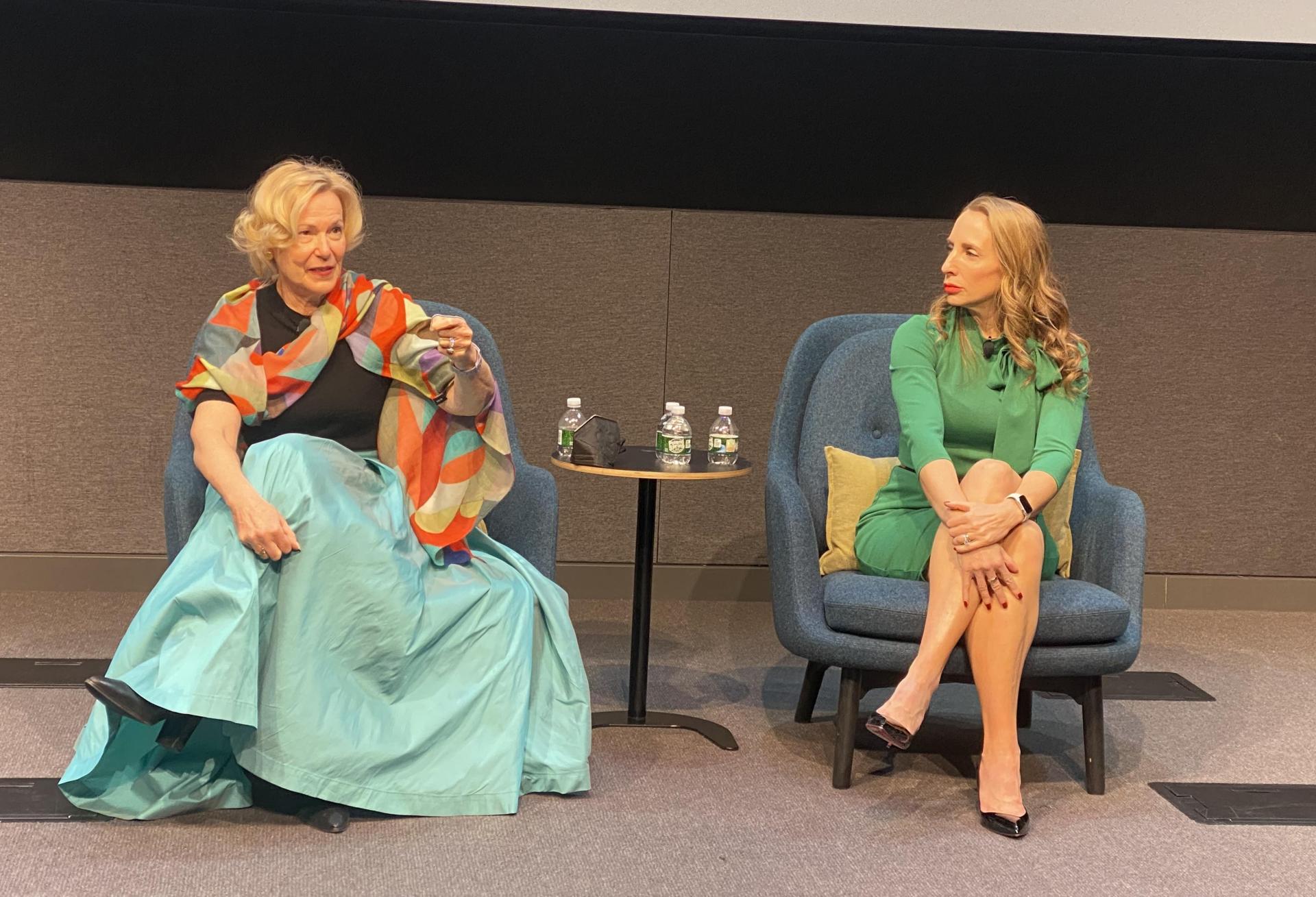 Dr. Deborah Birx and Amy Carenza, both of ActivePure Technologies, speak at a BOMA New York event Dec. 14, 2021.