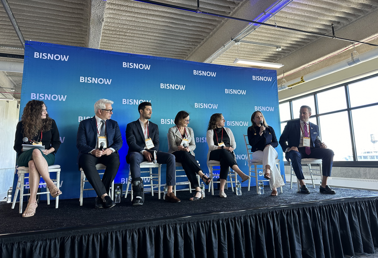 Starr Associates' Evelyn D'Angelo, GF55 Architects' David Gross, TF Cornerstone's Amir Stein, Downtown Brooklyn Partnership's Regina Myer, RXR's Rebecca D'Eloia, Two Trees' Alyssa Zahler and Ariel Property Advisors' Sean Kelly