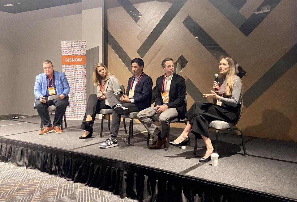 TRIA's Sherwood Butler, Camber Development's Katie Speede, GLP Capital Partners' Oscar Wong, Marcus Partners' Ryan McDonough and Berkeley Partners' Mallory Gonzalez.
