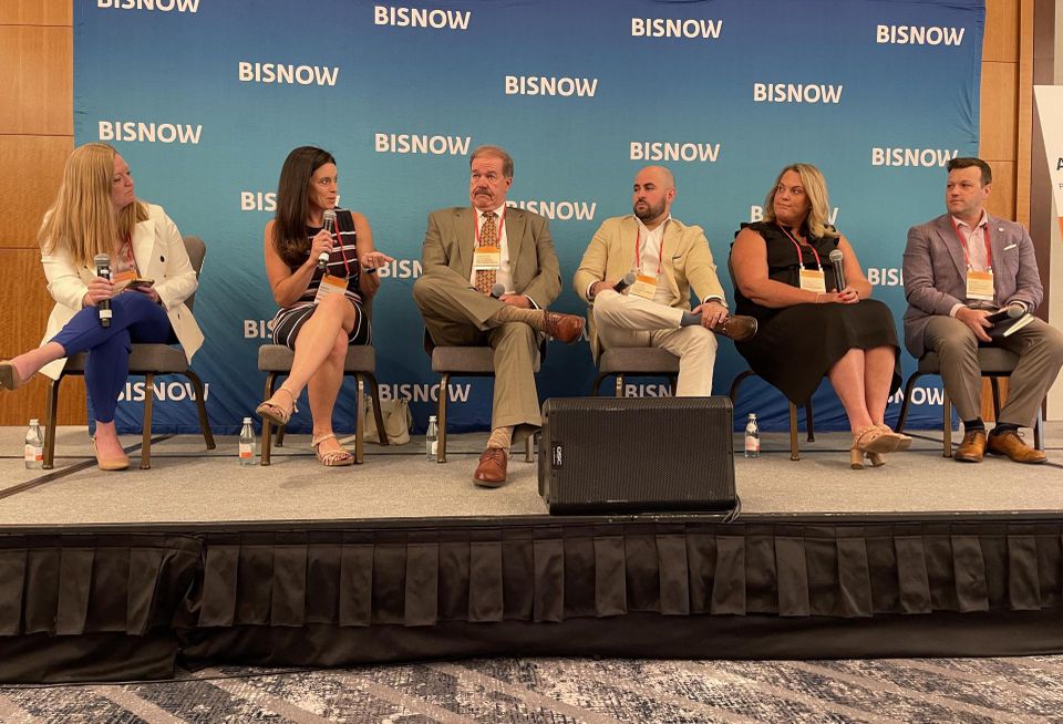 A high-resolution photo of the second panel at Bisnow's recent healthcare CRE event
