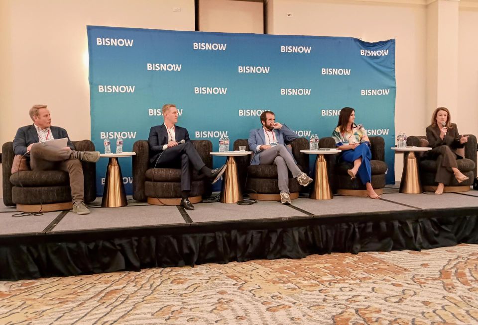 Panelists at Bisnow's Future of DFW Office event.