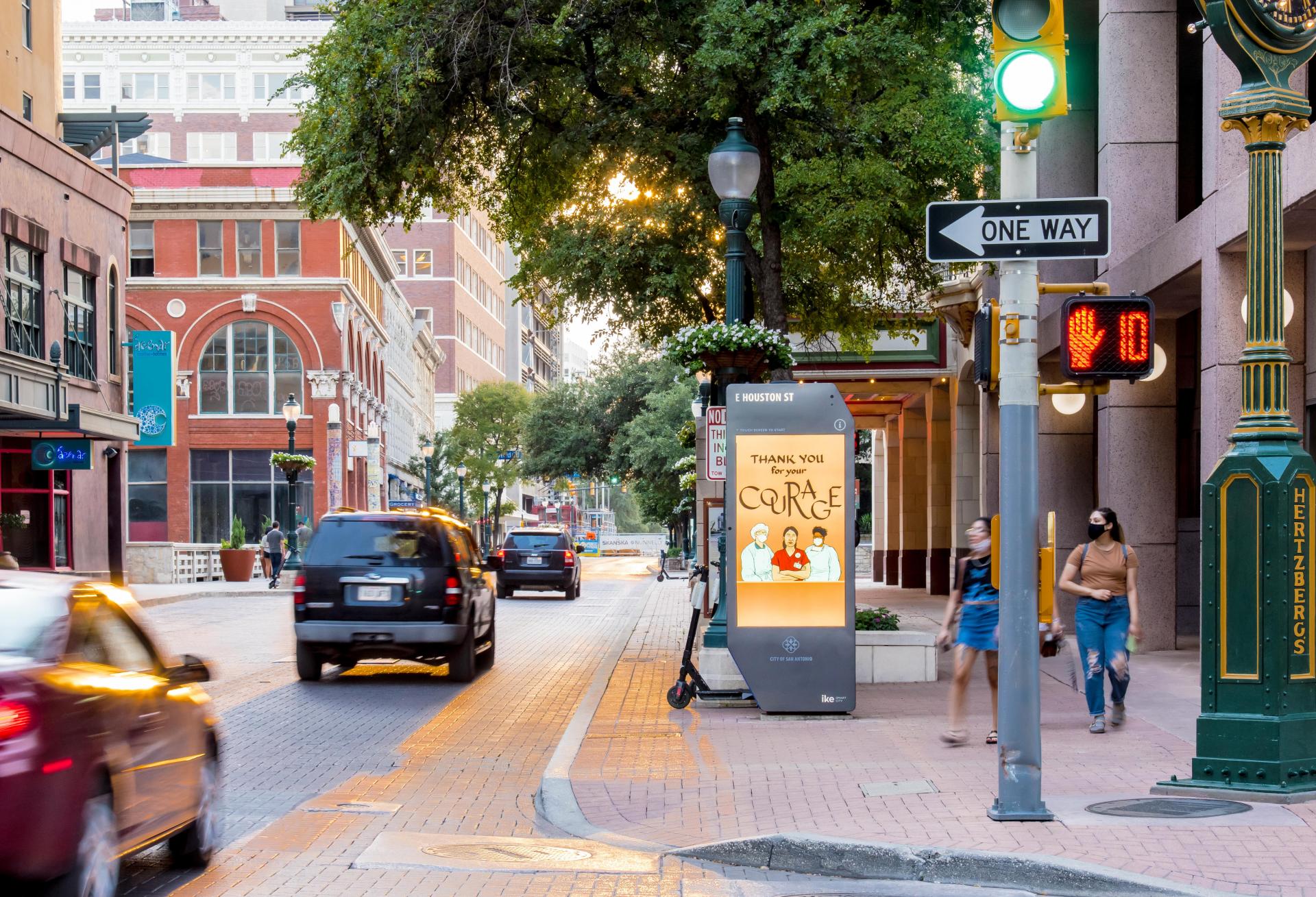 IKE Smart City interactive digital kiosk in San Antonio