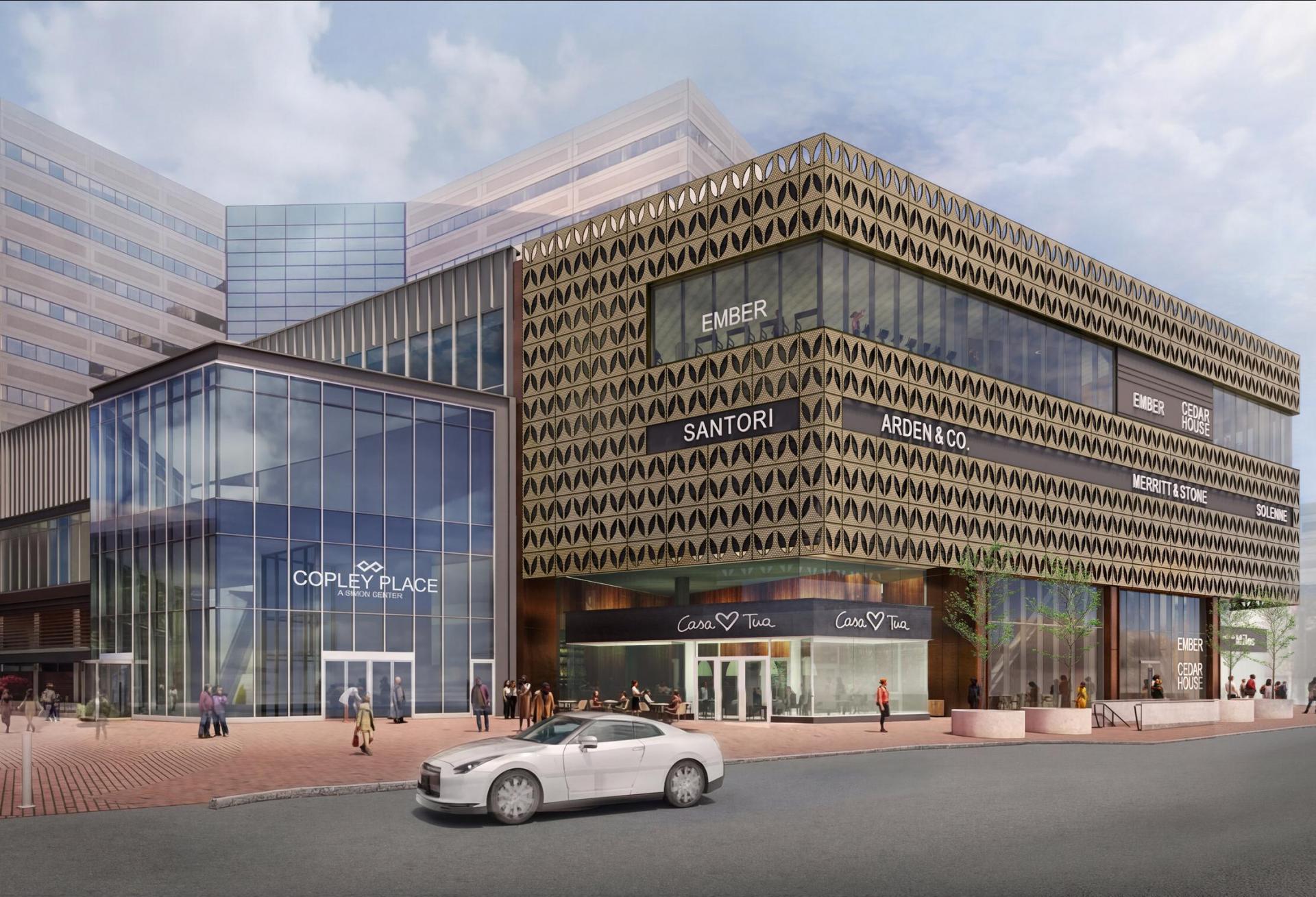 A rendering of Simon's plans to redevelop the Neiman Marcus store at Copley Place. 