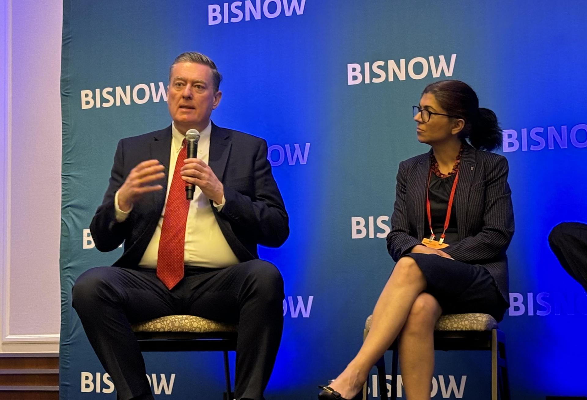 State of Massachusetts' Ed Augustus and CV Properties' Canan Safar.