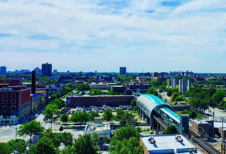 Commercial building roofs on Chicago's South Side