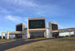Entrance to Parx Casino. Sonya Swink downloaded from Wikimedia on June 26, 2024. https://commons.wikimedia.org/wiki/File:Parx_Casino_main_entrance.jpeg#/media/File:Parx_Casino_main_entrance.jpeg