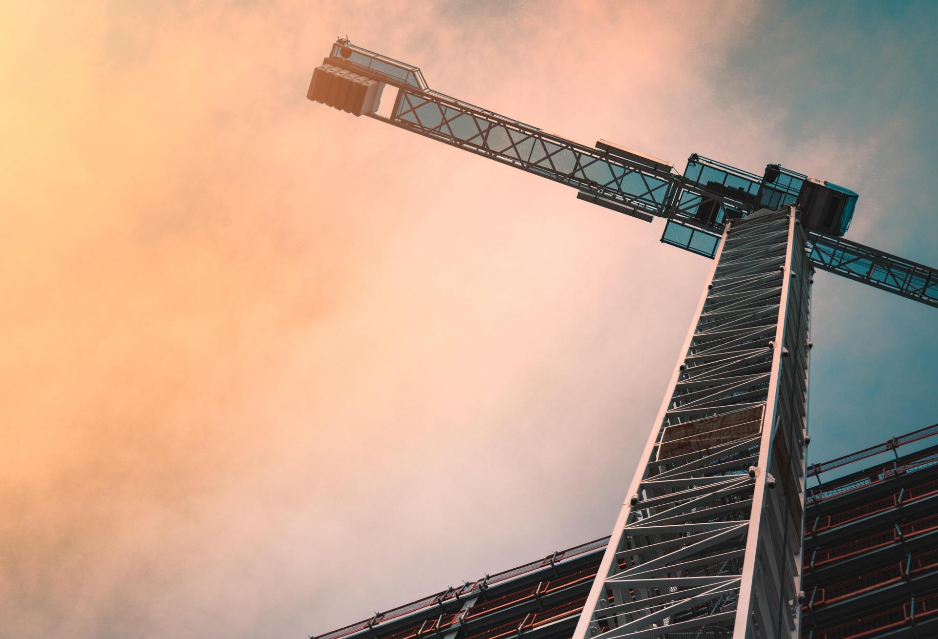 A crane at a building site