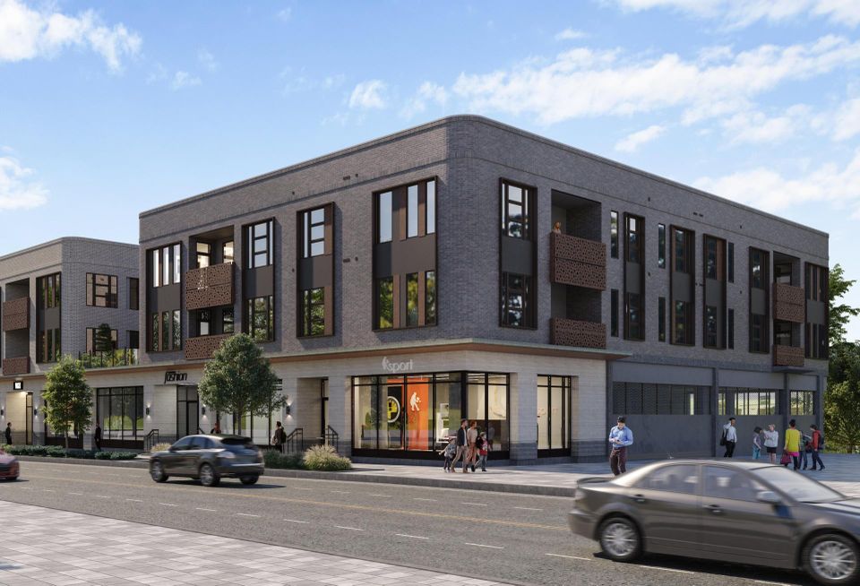 A rendering of the Tennyson Akin multifamily property