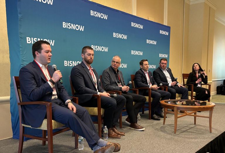 BGO's Nick Cassaro, BXP's Jake Sparkman, SGA's John Sullivan, Outshine Properties' Jonathan Scheinberg, MassBio's Ben Bradford and Mintz' Jennifer Kiely.