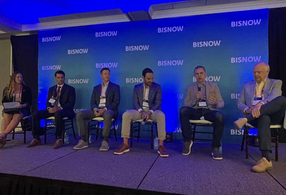 USI Insurance Services' Katie Dodge, Sheehan Phinney's Gregory Chakmakas, Eckman Construction's Preston Hunter, Torrington Properties' Jay Bisognano, Elm Grove Cos.' Matt Menning and Red Oak Apartment Homes' Ron Dupont.