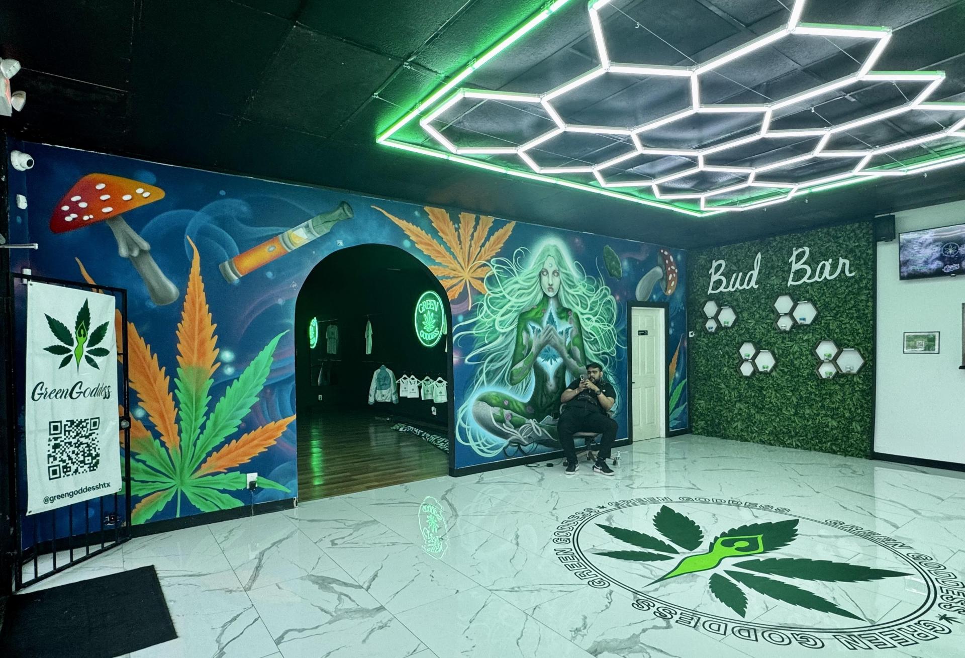 Interior of Houston-based cannabis store