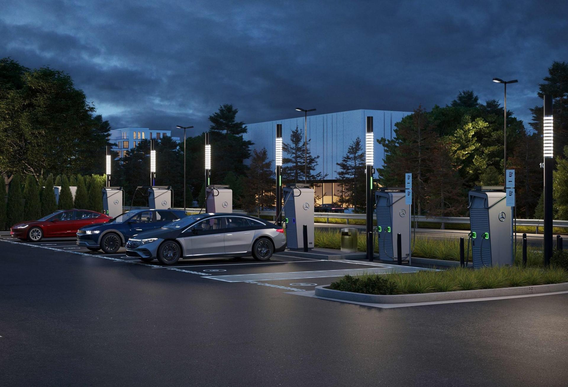 Retail REIT Strikes 50-Property EV Charger Deal With Mercedes-Benz
