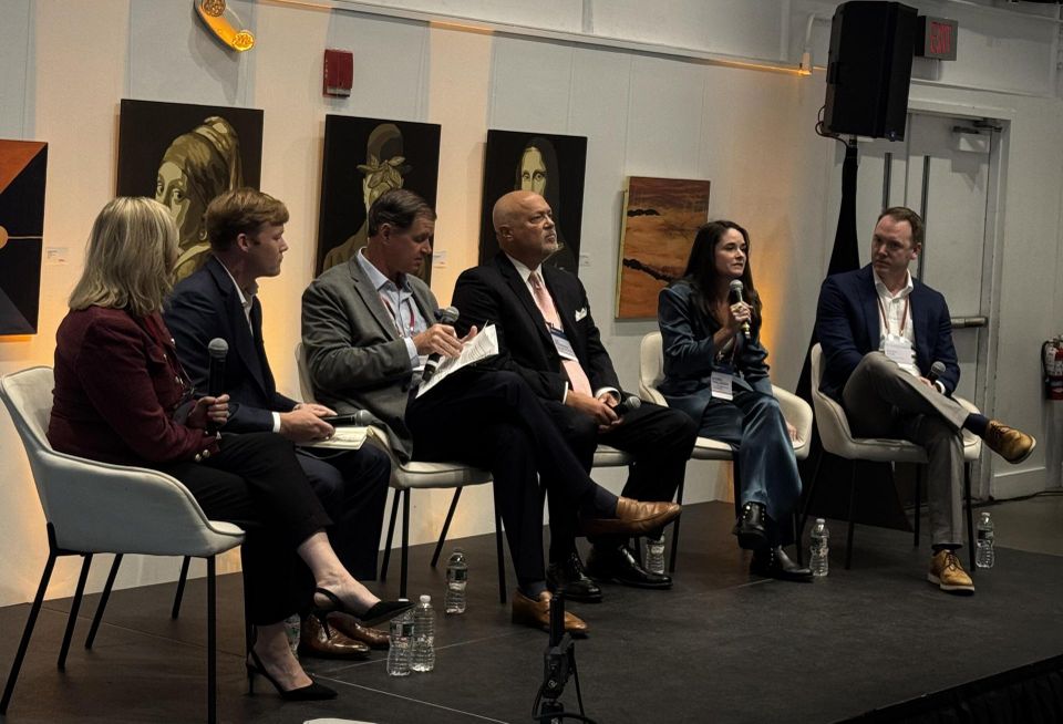 TA Realty's Lisa Strope, Greystar Real Estate Partners' Austin Smyth, McDermott, Quilty, Miller & Hanley's Joe Hanley, Legal 1031 Exchange Services' Joe Bonavita, The Collaborative Cos.' Laura Gollinger and Institution for Savings' Mark Zink.