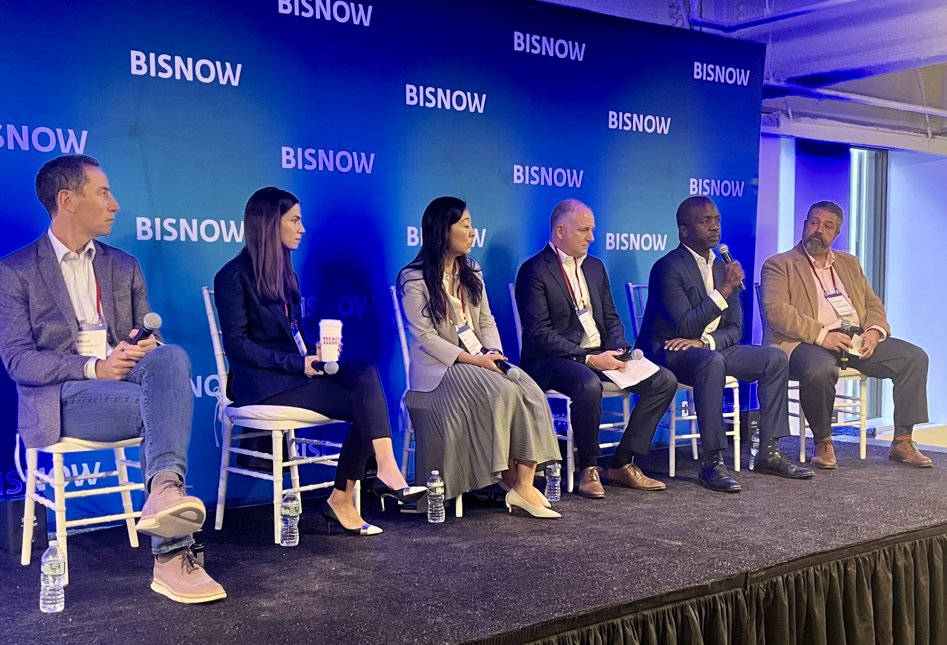 GFP Real Estate's Brian Steinwurtzel, Midwood Investment & Development's Teodora Zobel, Rockefeller Group's Meg Brod, STO Building Group's Brooks McDaniel, BRP Cos.' Meredith Marshall and CohnReznick's Anthony La Malfa.